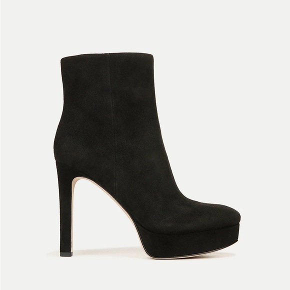 Veronica Beard Dali Platform Heeled Suede Bootie - Picture 1 of 8